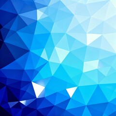 Fototapeta premium Abstract Geometric Background with Blue and White Triangle Facets