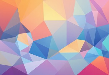 Fototapeta premium A vibrant geometric pattern composed of various pastel shades, creating a visually engaging and colorful design.