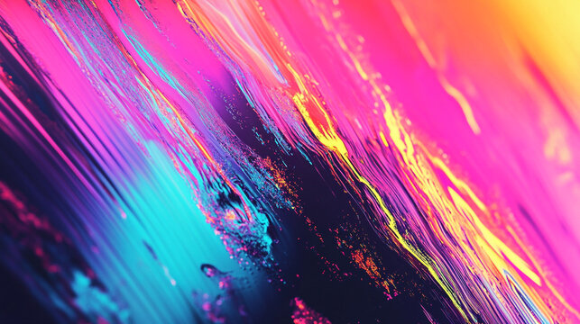 Digital Shards: Abstract Neon Glitch Background