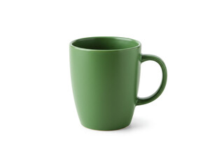 Coffee green mug isolated on white background.