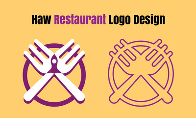 restaurant menu Logo Design In Spoon