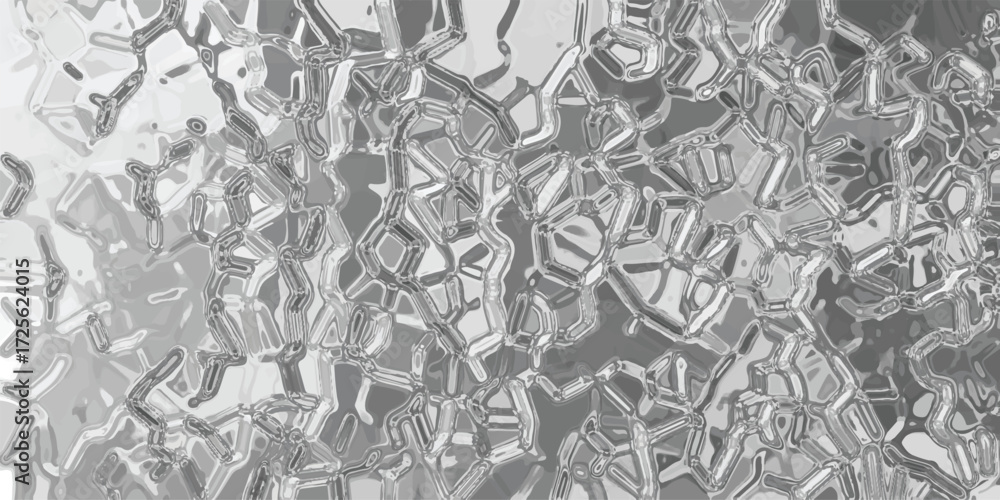 Poster abstract grey geometric mosaic structure design resembling crystalline forms and reflective surfaces