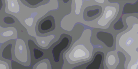 Abstract topographical map illustration in monochromatic grayscale with shades of grey and purple highlights