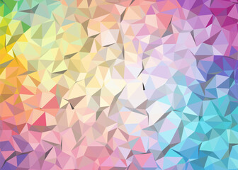 Abstract Colorful Polygonal Low Poly Background,Abstract Geometric Rainbow Mosaic