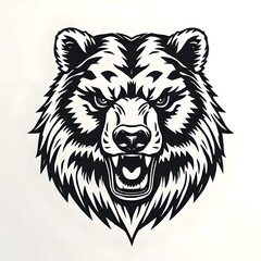 Bear tattoo &mdash; Powerful bear artwork representing courage, strength, and resilience, tattoo vector style.