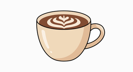 Creamy Latte Art: A Delightful Cup of Coffee