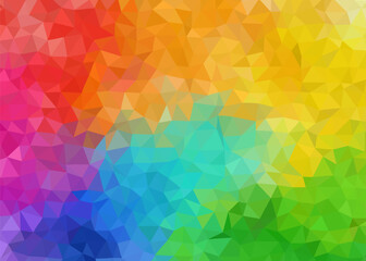 Obraz premium Abstract Colorful Polygonal Low Poly Background,Abstract Geometric Rainbow Mosaic