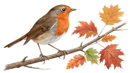 Autumn Birds PNG Set – Isolated Robins, Sparrows and Owls, Realistic Fall Clipart with Transparent Background