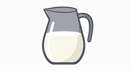 Fresh Milk Pitcher: Simple & Clean Icon Design