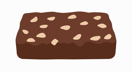 Decadent Almond Brownie: A Sweet Treat Illustration