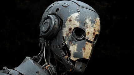 Fototapeta premium Post-Apocalyptic Survivor: Worn-Out Machine