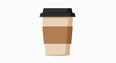 Takeout Coffee Cup: Simple, Clean Design