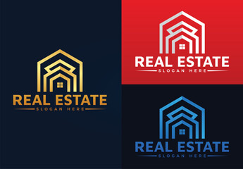 Fototapeta premium Real Estate Logo Design | House Logo & Property Logo | Minimal Real Estate Logo | Luxury Property Logo Design | Creative Real Estate Logo | Elegant House Icon Logo | Modern Real Estate Logo | Creative
