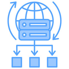 Proxy Server Blue Icon © suprihatin