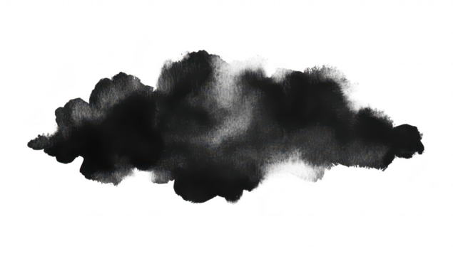 A dramatic black watercolor cloud rich textures and gradients. perfect for artistic backgrounds. design projects. and atmospheric visuals