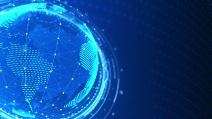 abstract globe background business tech visual of digital world data connection network global - Powered by Adobe