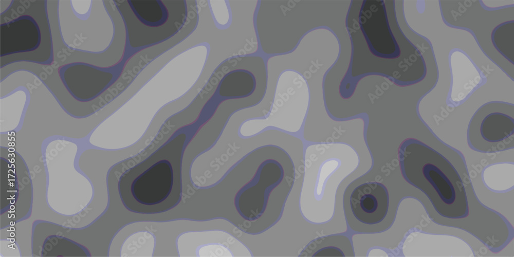 Poster abstract topographic contour map design depicting shaded terrain layers with gradient color palette 