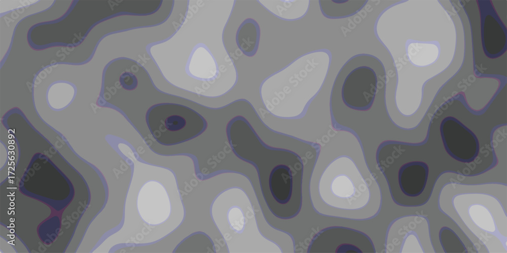 Poster abstract topographic map illustration in shades of gray representing a pattern of layered elevation 