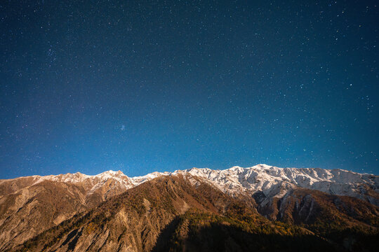 Starlit Peaks of Nanga Parbat from Fairy Meadows - Night Sky Photography Pakistan