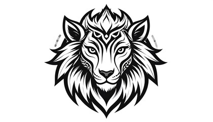 Fototapeta premium Intricate lion's head design