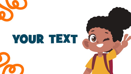 Kid Presentation Creative business PowerPoint presentation slides template design. Use for modern keynote presentation background, brochure design, website slider, landing page, annual report, company