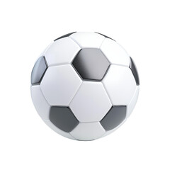 Fototapeta premium Classic Black and White Soccer Ball on a Clean White Background