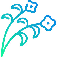 foliage gradient line icon