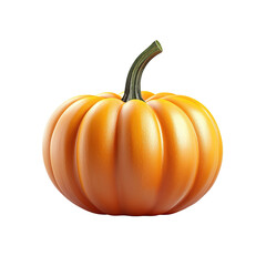 Obraz premium Vibrant Orange Pumpkin on White Background for Autumn and Fall Decor