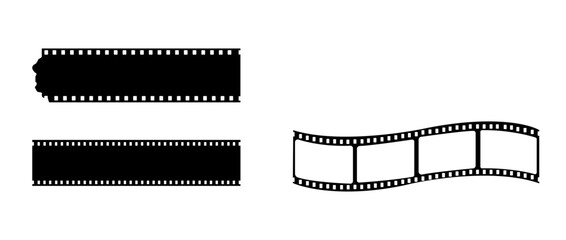 Film strip line icon simple design

