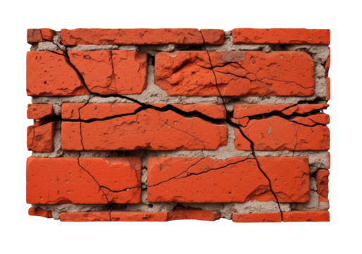 brick wall background on a white background, PNG