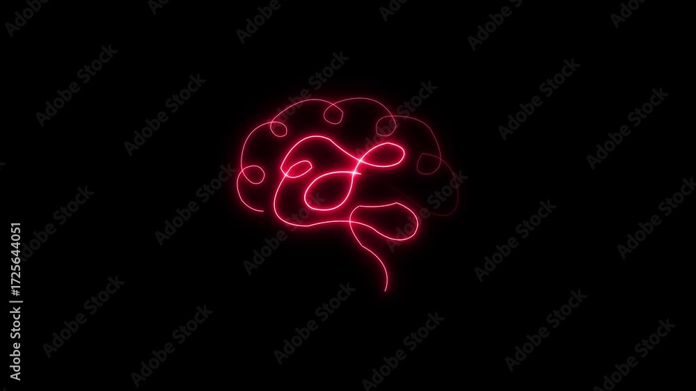Poster brainstorm concept, method of generating ideas and sharing knowledge to solve , glowing complicated 