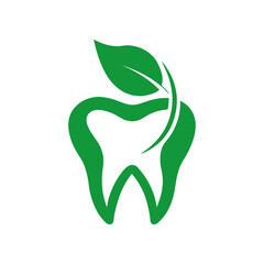 Silhouette tooth with line pattern minimal clean dental care vector design with white background