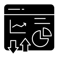 Chart-Line Black Icon