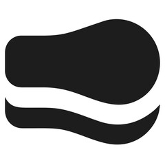 Abstract organic shapes with soft shading on a black background futuristic silhouette vector icon