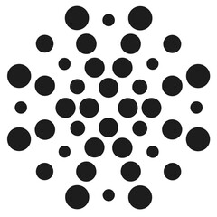 Dark Gray Circles Patterned Abstract Geometric Design vector futuristic silhouette vector icon