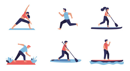 Fototapeta premium Empowering Diverse Teams: Collaborative Flat Design for Modern Business & Tech Solutions