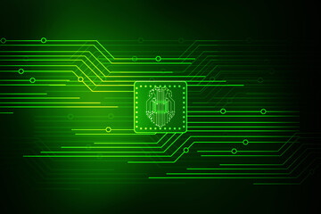 2d illustration Concept of thinking, background with brain, Abstract Artificial intelligence. Technology web background