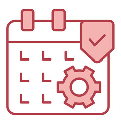 Calendar-Check red Icon