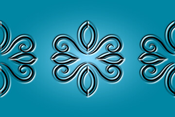 paper cut Beautiful classic design colourful background with flower leaf line art pattern of indonesian culture traditional batik	