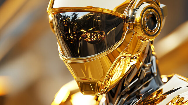 Golden Android Portrait