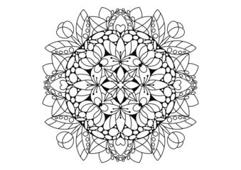 Fototapete Rund Mandala Mandala Art Work hand writing set 1 B  © Childly Tale