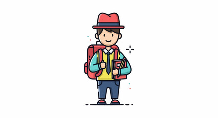 boy with backpack