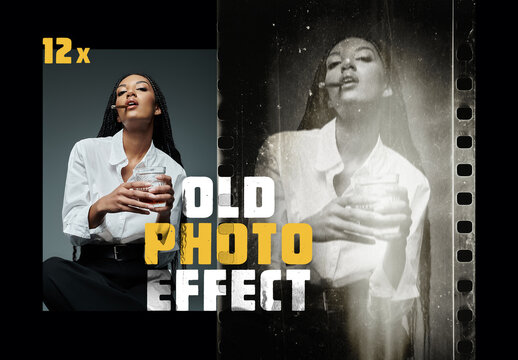 Old Photo Effect Mockup