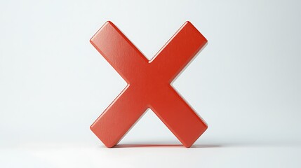 Fototapeta premium Red x mark symbol wrong incorrect error sign cancel delete