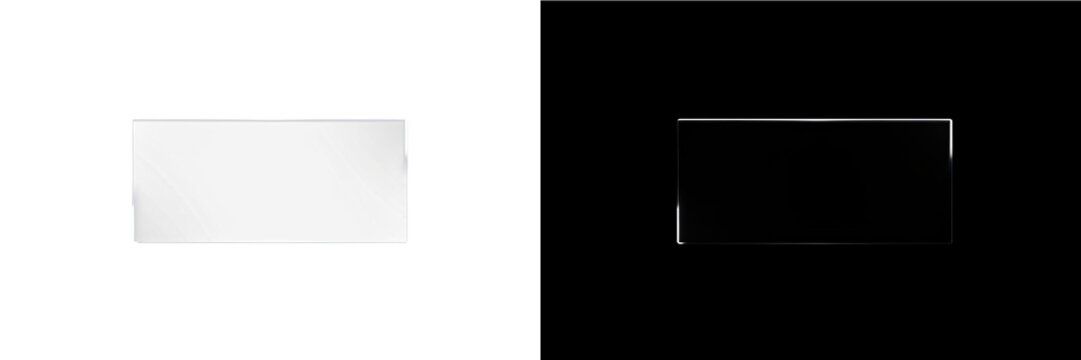 The black PNG rectangles overlay a tech screen mockup, effectively showcasing a transparent image within the design