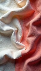 Wrinkled linen, gathered folds, textured weave, craft, wrinkles