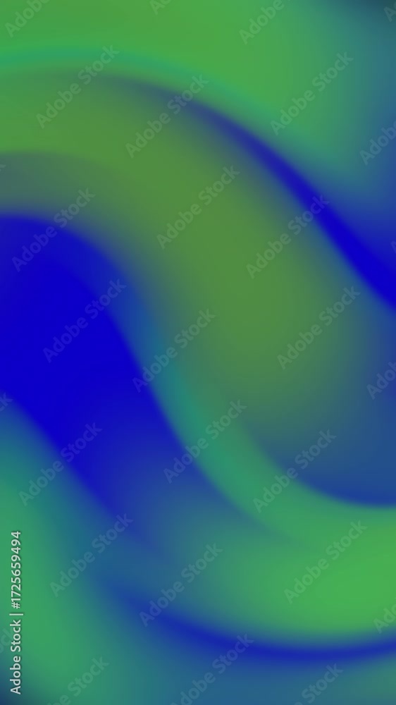 Poster ethereal wave: mesmerizing flow of blue and green gradient abstract motion