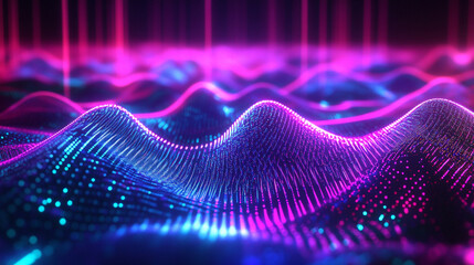 Vibrant Neon Waveform