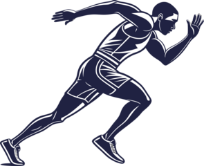 silhouette of a young man running