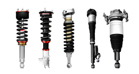 Shock absorber isolated on white background.